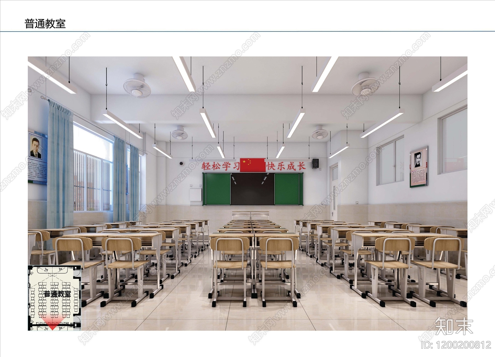 学校cad施工图下载【ID:1200200812】
