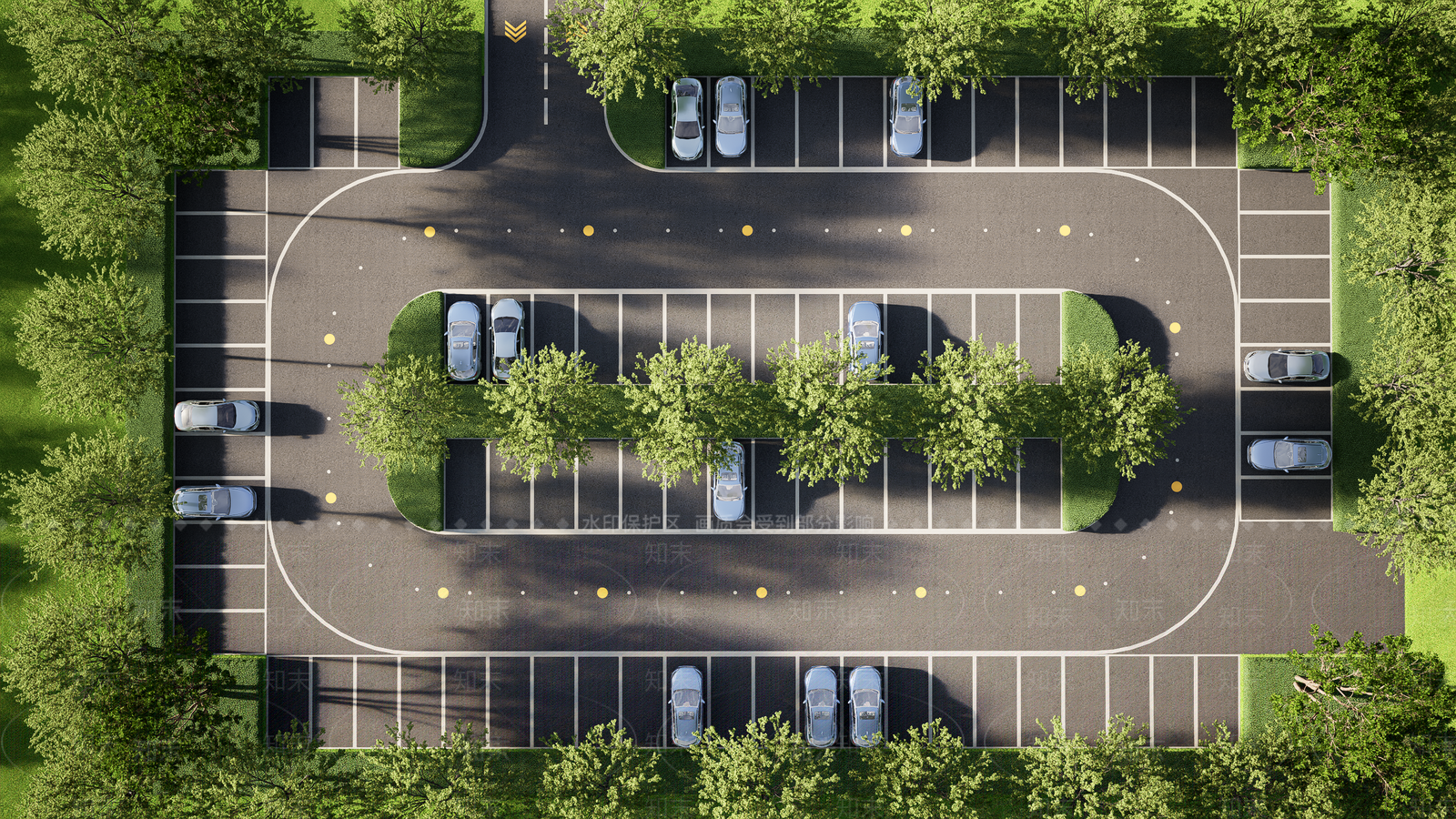 现代停车场SU模型下载【ID:1200202907】