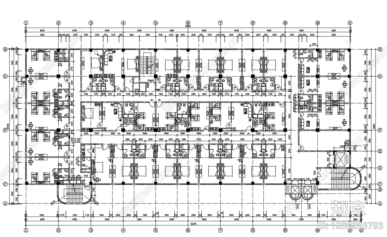 现代欧式酒店建筑施工图下载【ID:1200203793】
