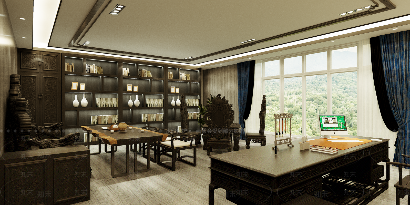 中式其他办公空间3D模型下载【ID:1200203416】