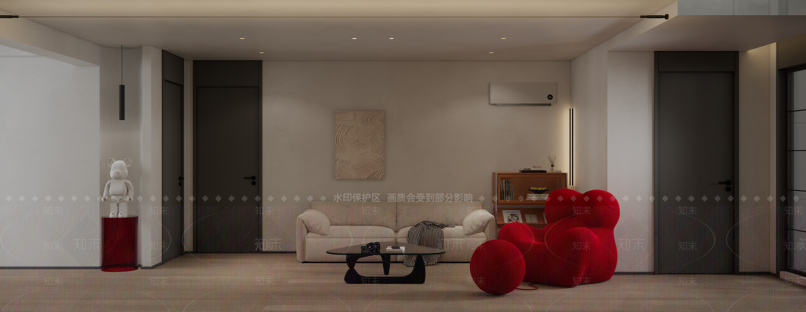 现代简约家居客厅SU模型下载【ID:1200206944】