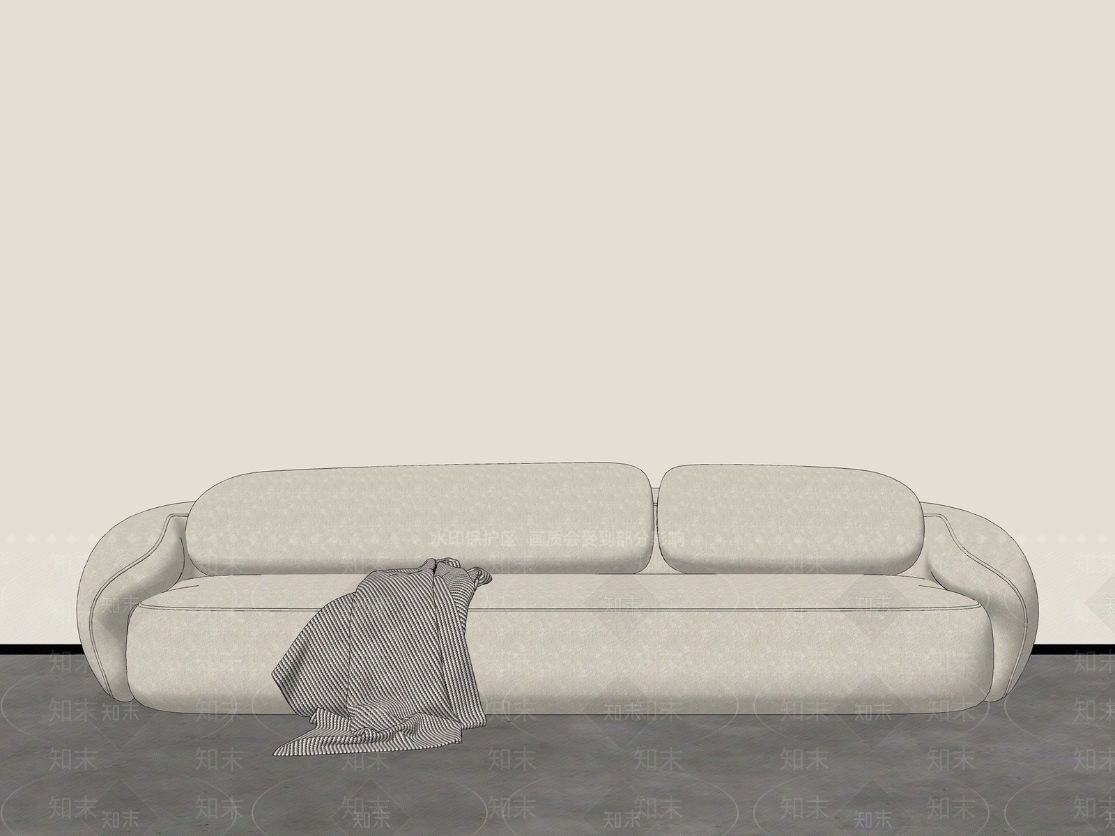 现代多人沙发SU模型下载【ID:1200207835】