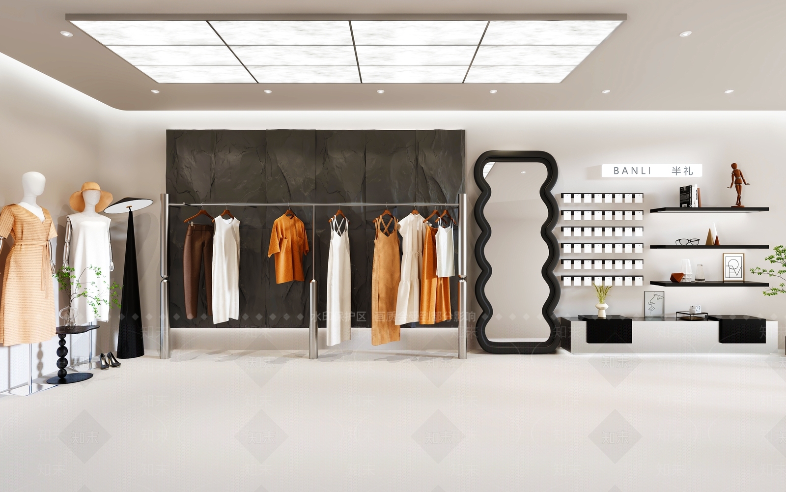 现代中古服装店3D模型下载【ID:1200208510】