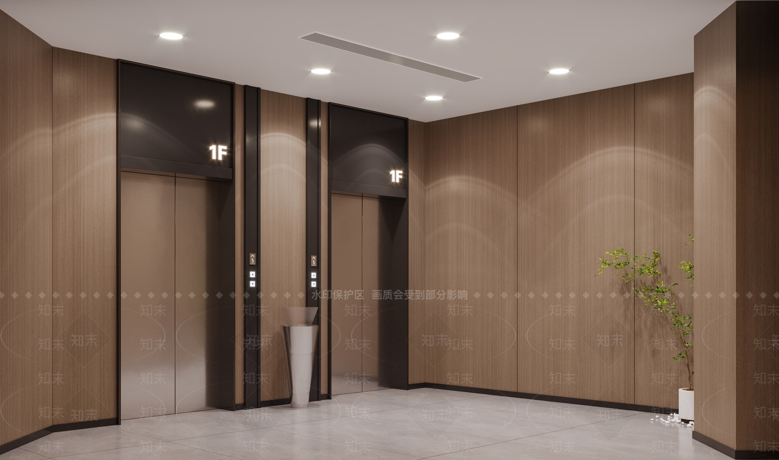 现代简约楼梯间3D模型下载【ID:1200209235】