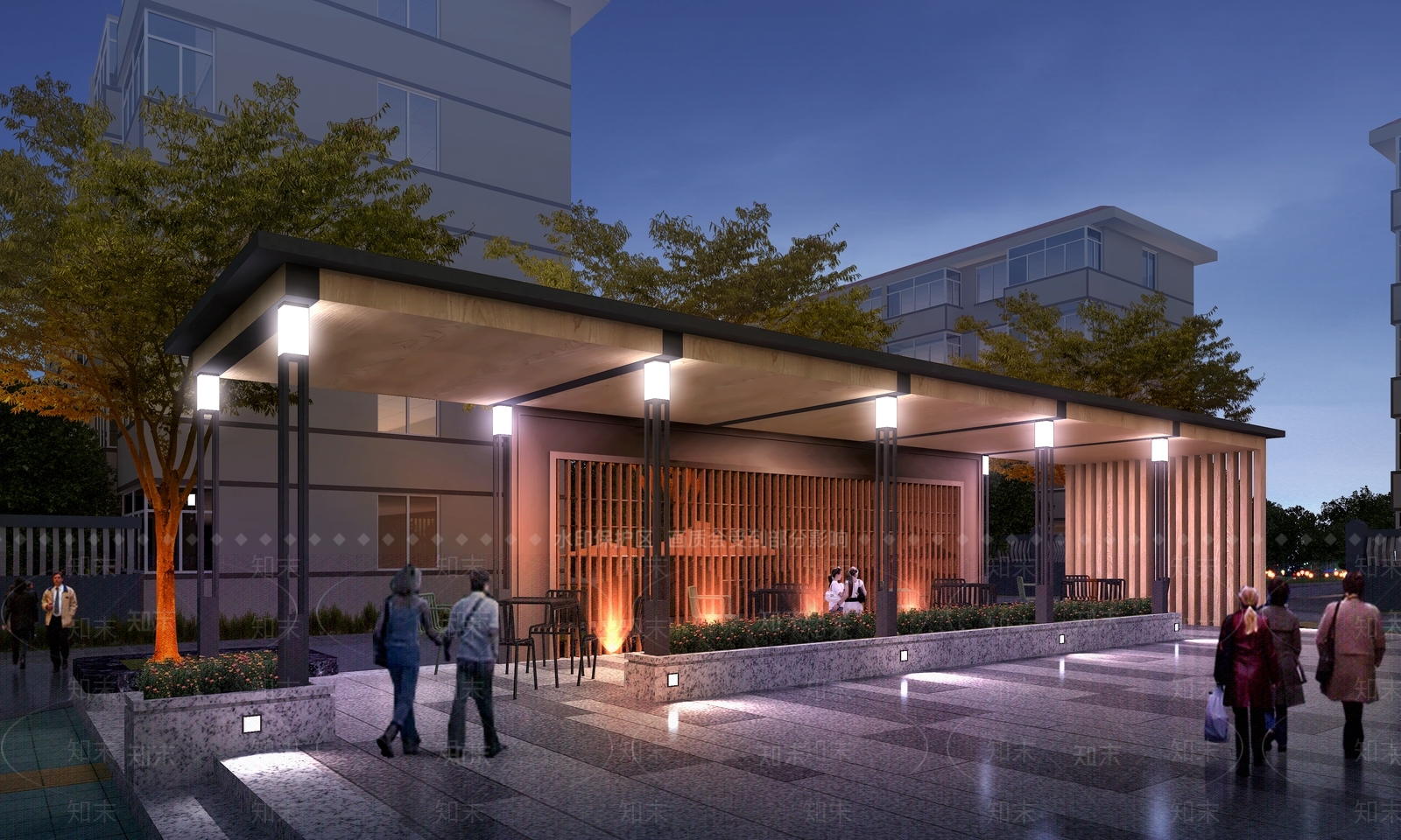 新中式廊架3D模型下载【ID:1200211425】