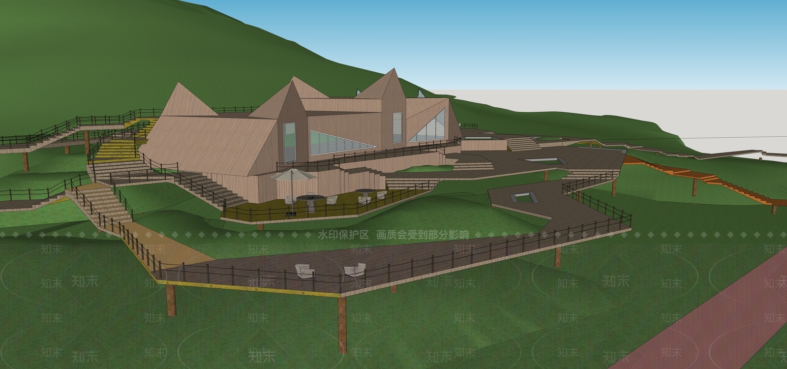 现代其他商业建筑SU模型下载【ID:1200215413】