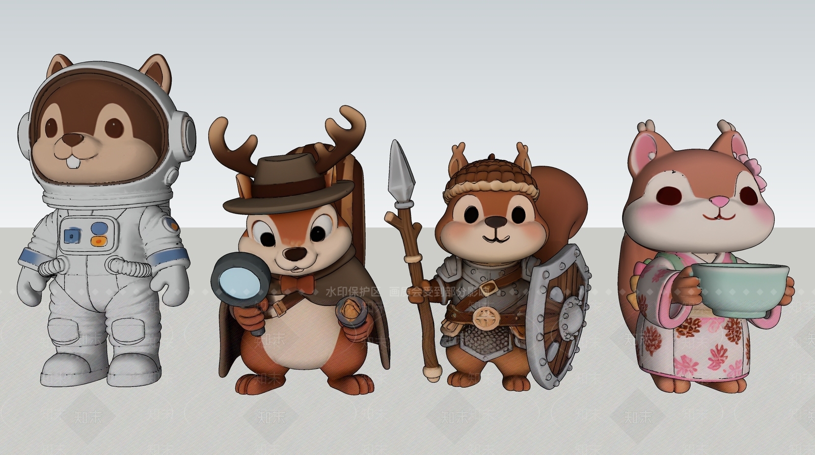 虚拟人物SU模型下载【ID:1200227378】