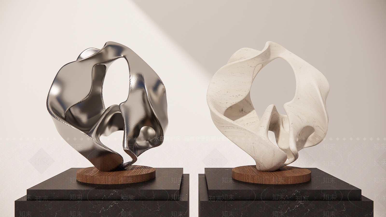 轻奢现代雕塑摆件SU模型下载【ID:1200228330】