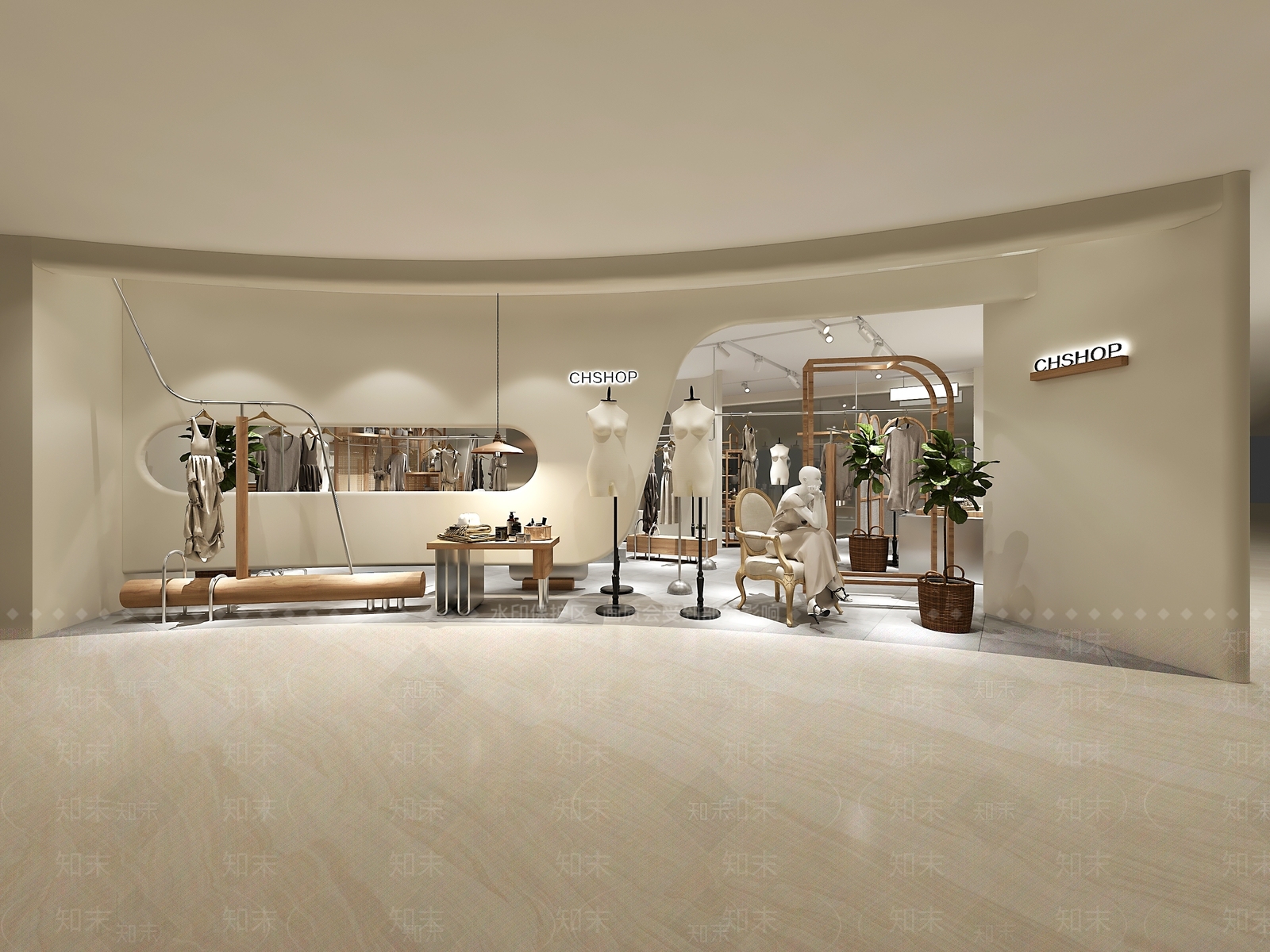 现代服装店3D模型下载【ID:1200230073】