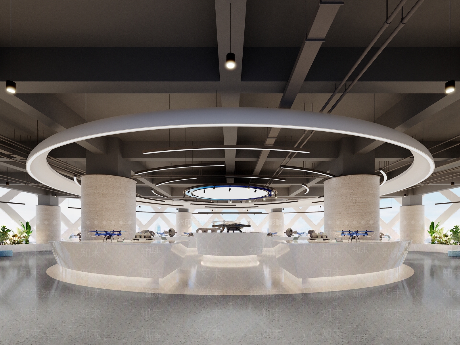 现代科技展厅3D模型下载【ID:1200231400】