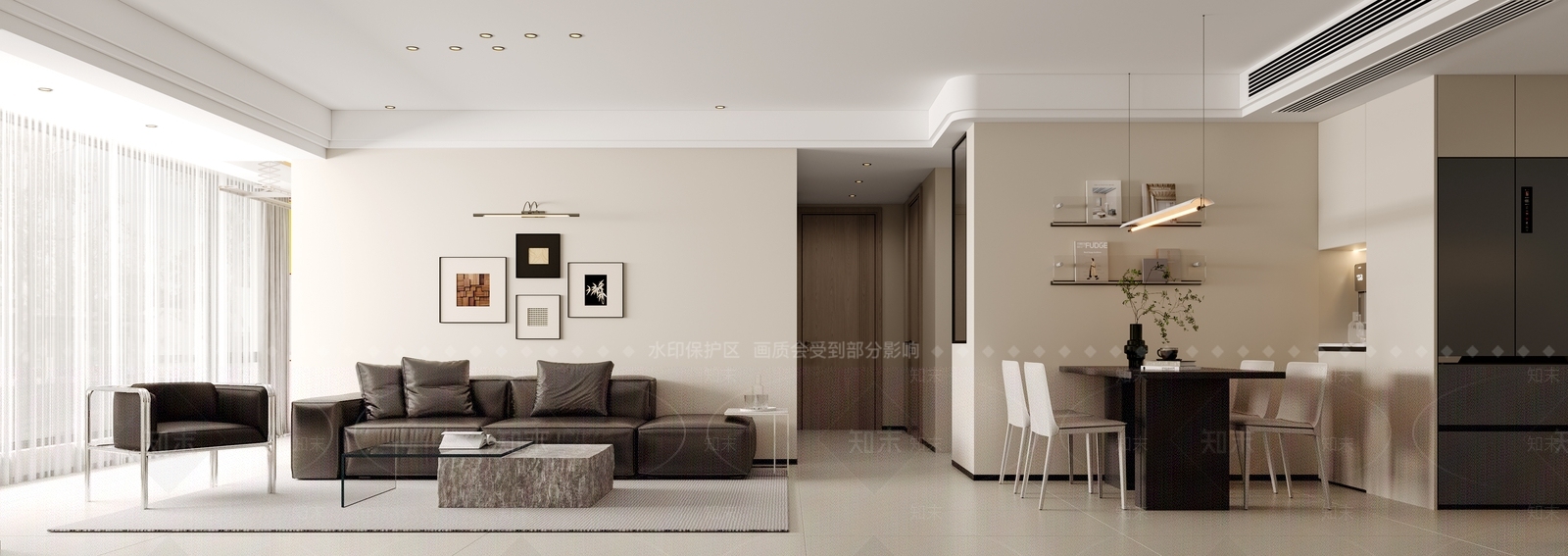 现代家居客厅3D模型下载【ID:1200234022】