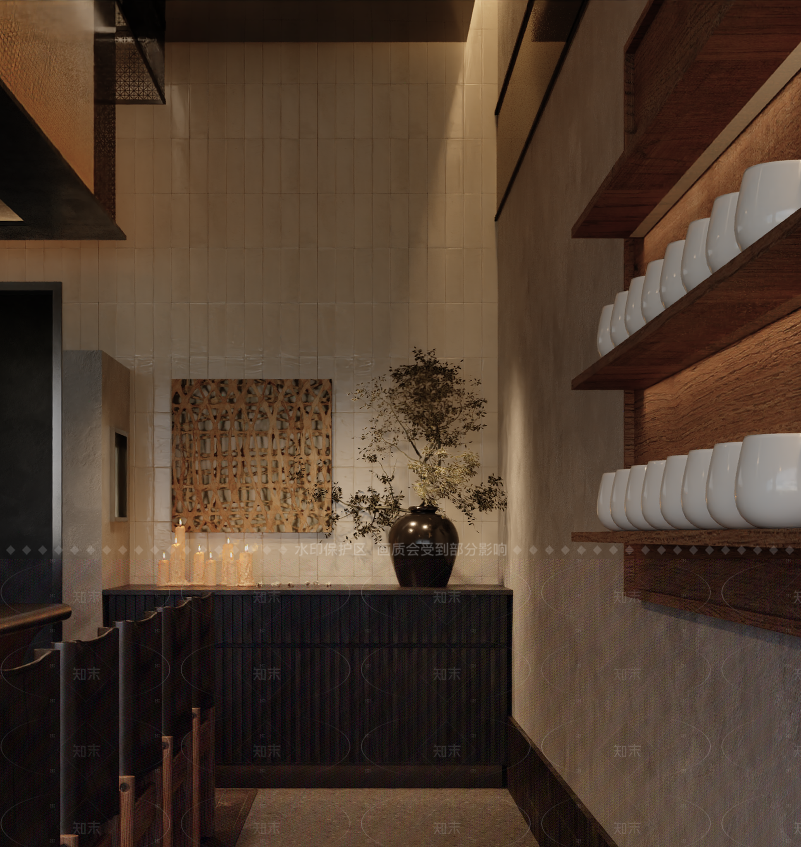 侘寂西餐厅3D模型下载【ID:1215178004】