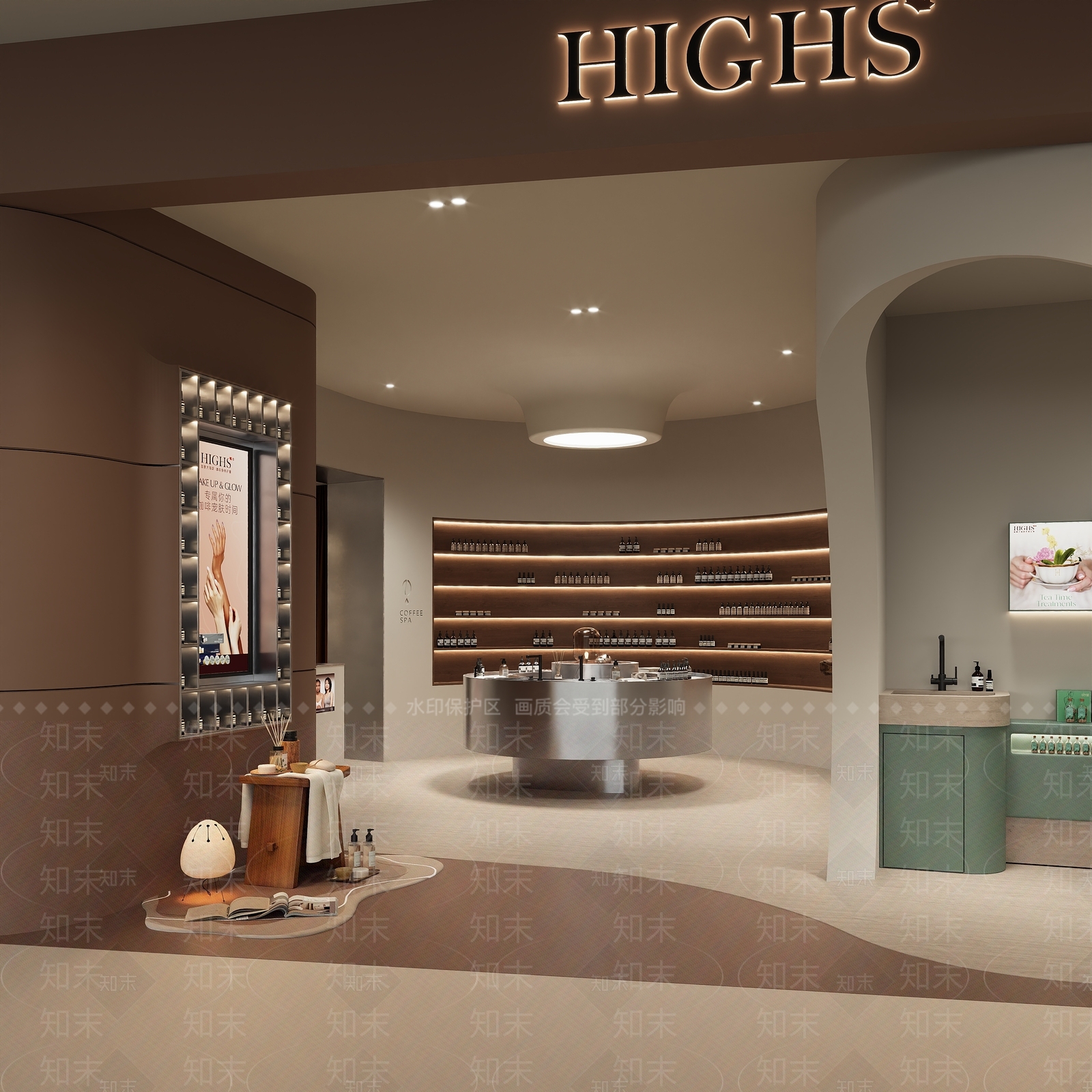 现代化妆品店3D模型渲染效果图