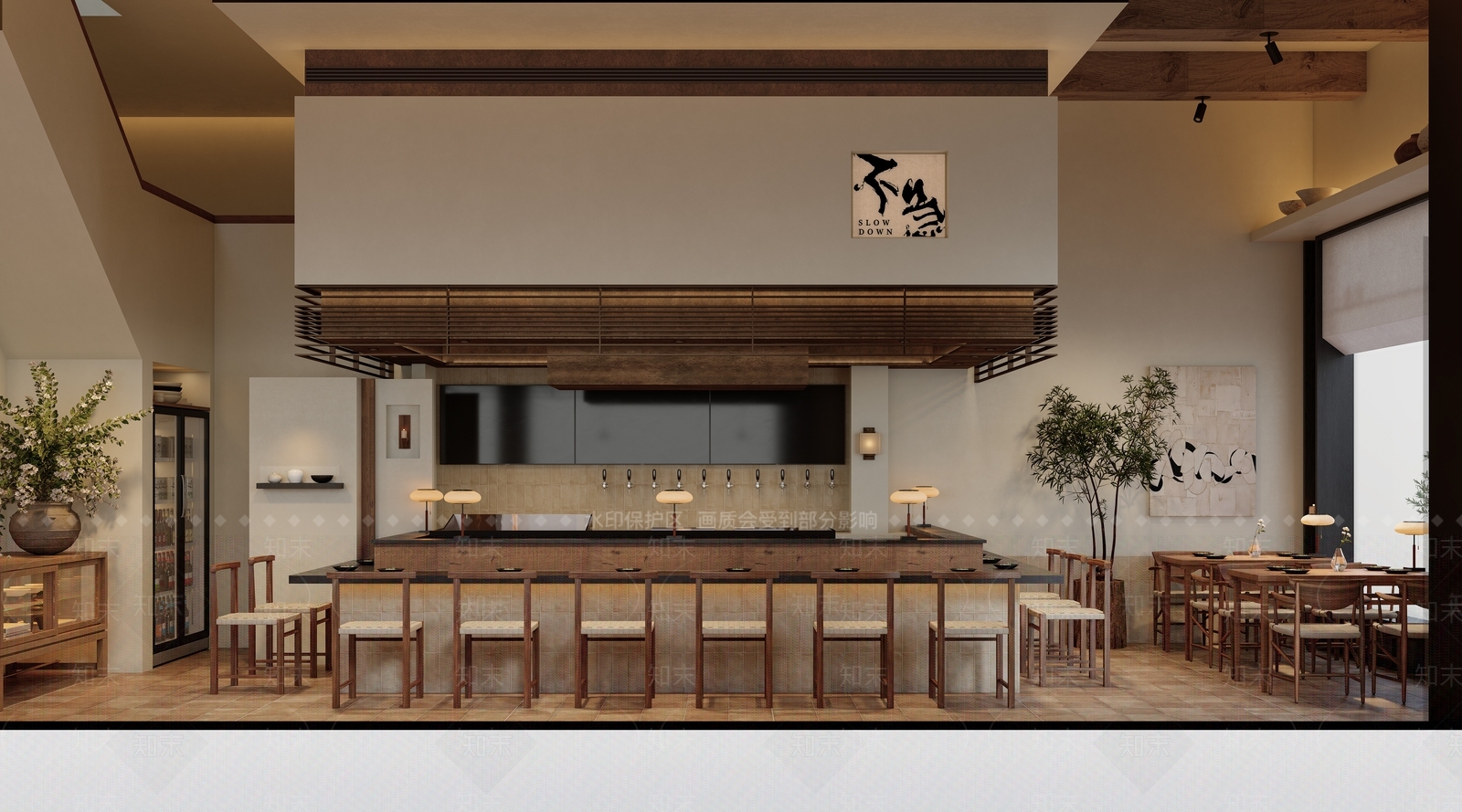 侘寂其他餐饮空间3D模型下载【ID:1200237177】