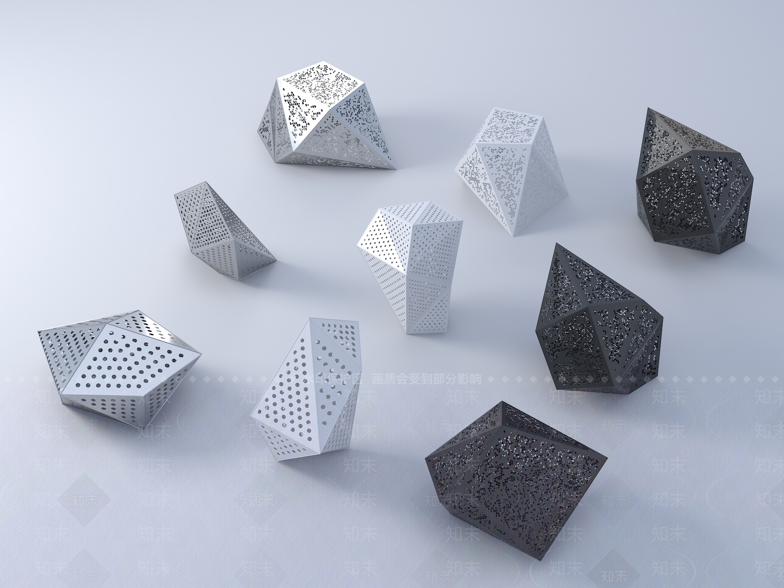 现代景观雕塑3D模型下载【ID:1200239678】