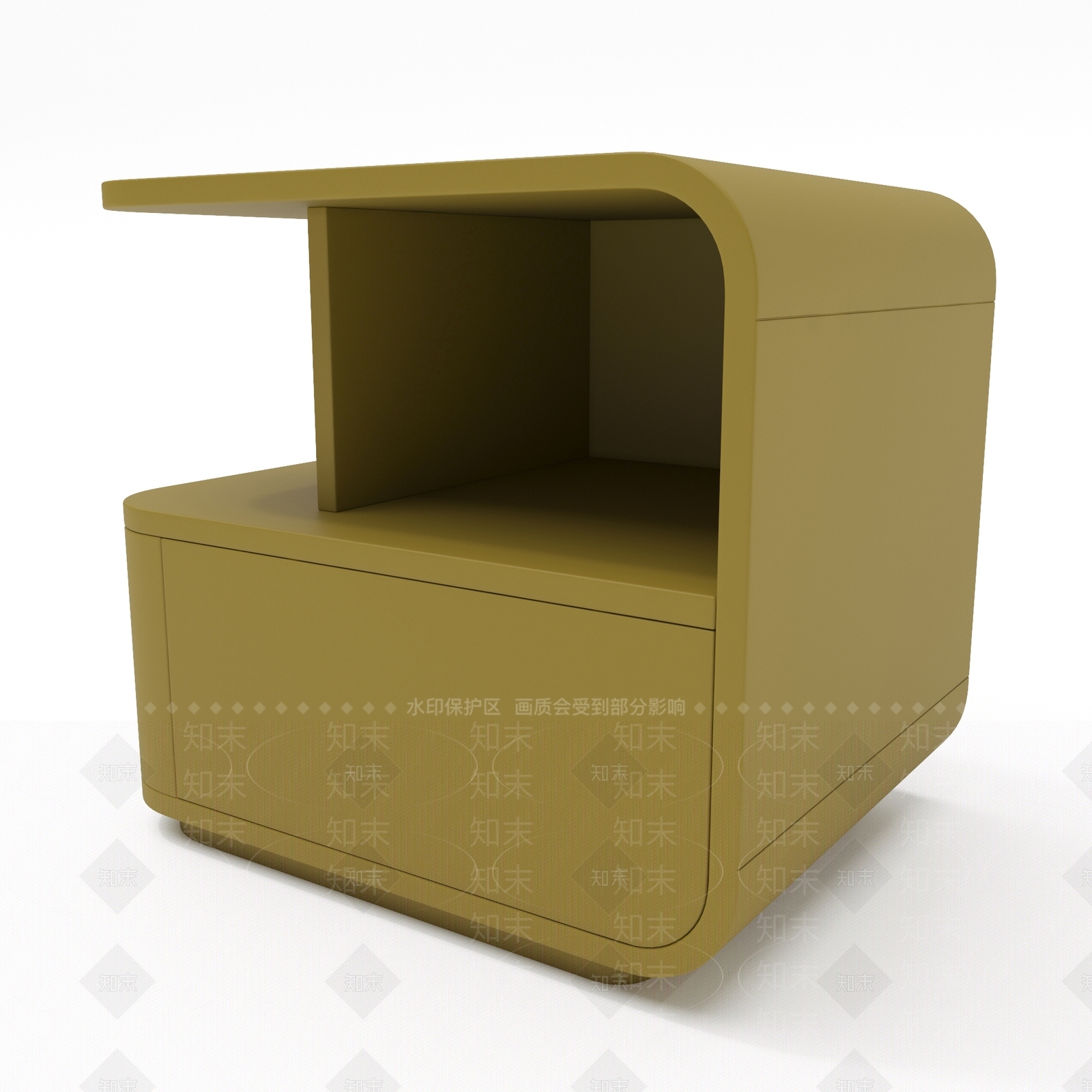 现代意式床头柜3D模型下载【ID:1200360621】