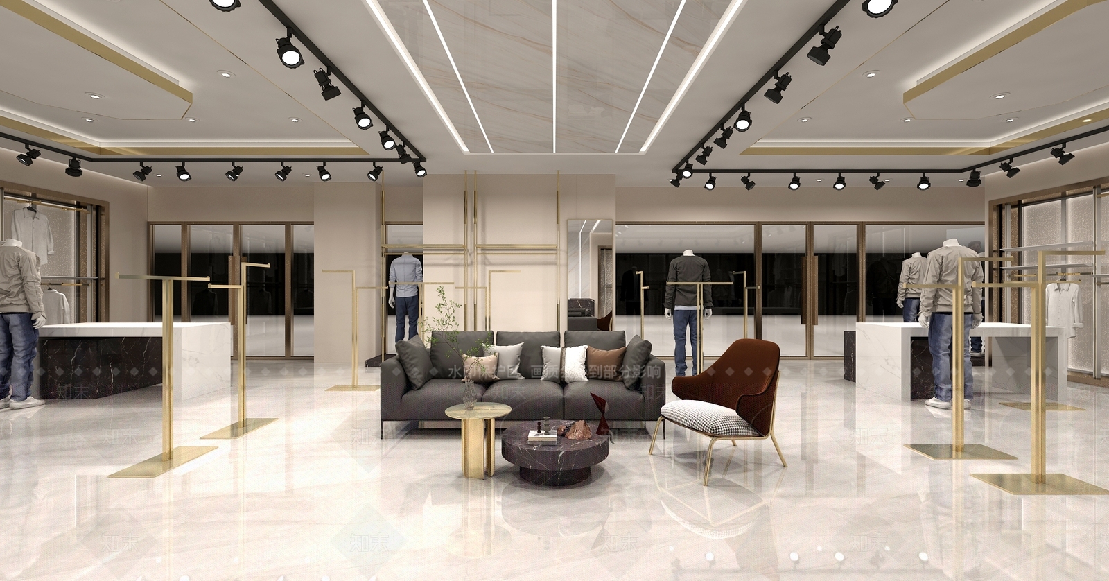 现代服装店3D模型下载【ID:1200242572】