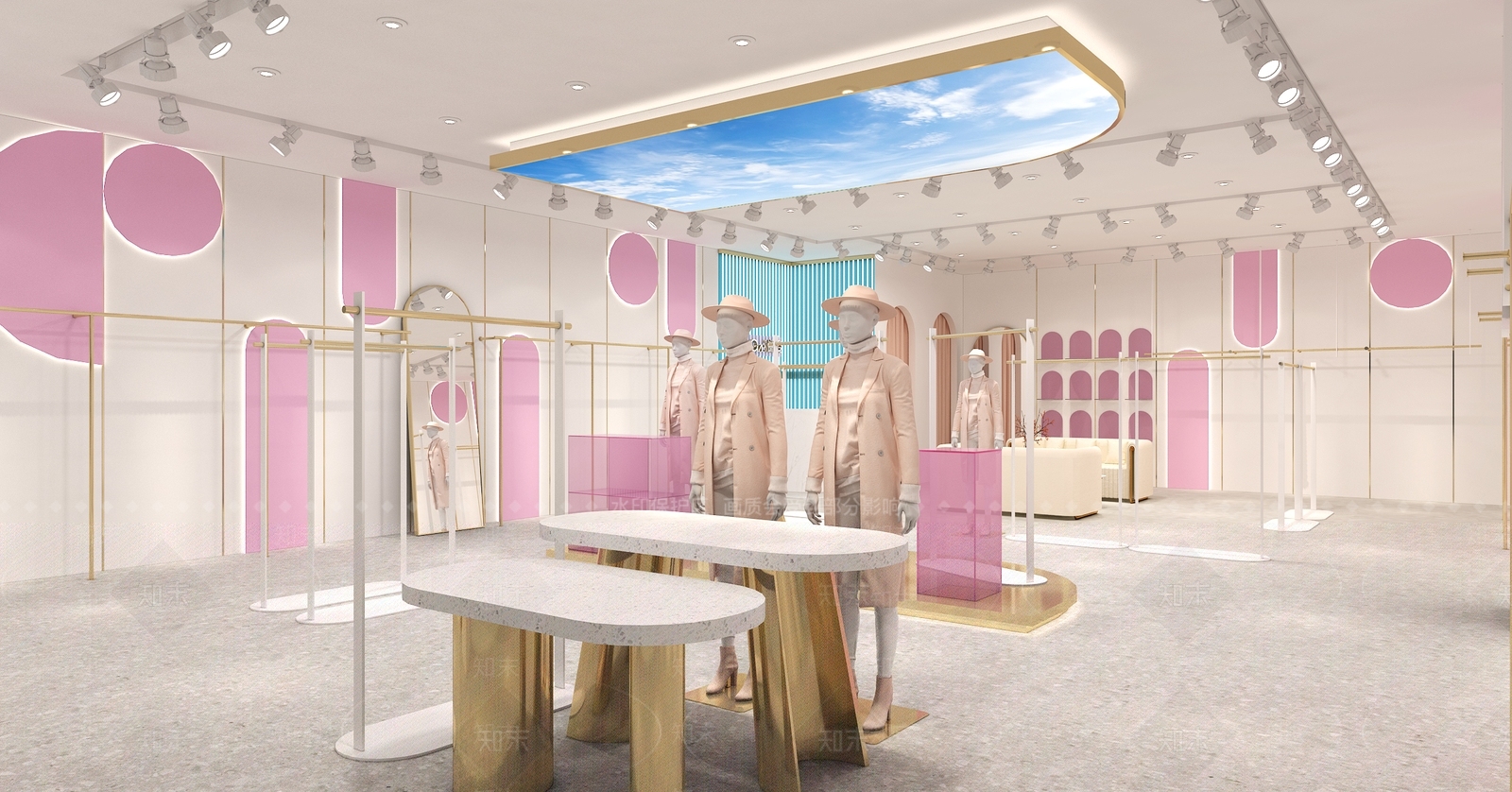 现代服装店3D模型下载【ID:1200242394】