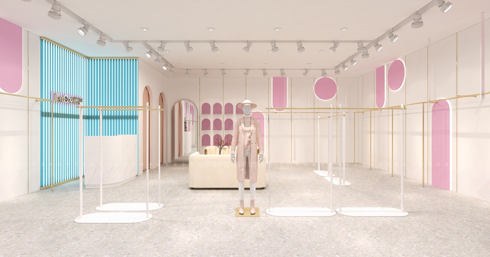 现代服装店3D模型下载【ID:1200242394】