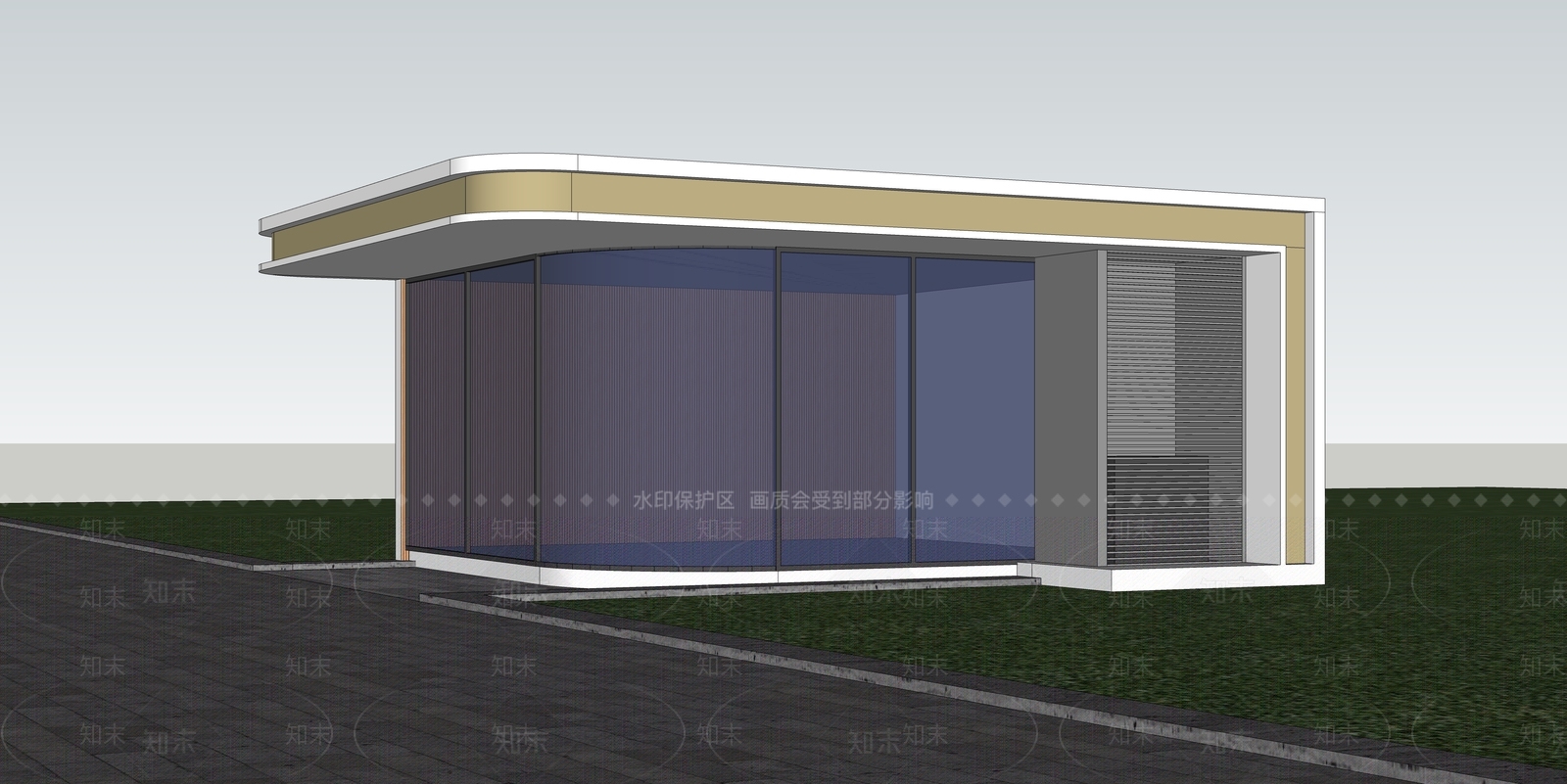 现代小公建SU模型下载【ID:1200243457】