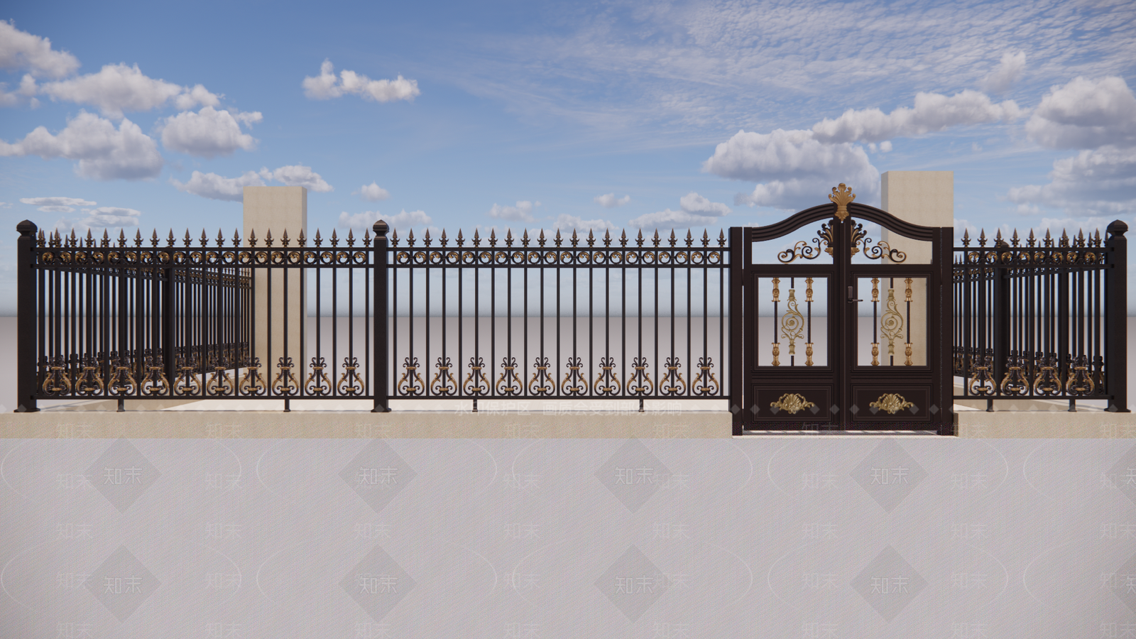 新中式现代围栏护栏SU模型下载【ID:1200245612】