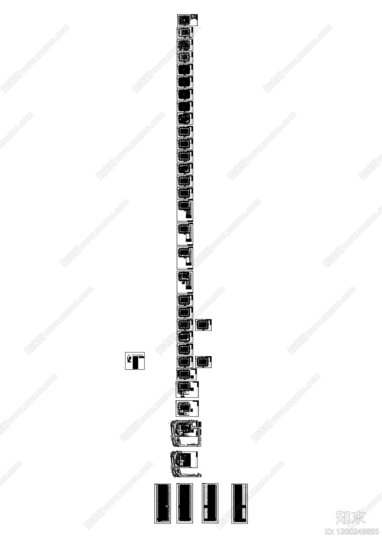 现代办公楼建筑cad施工图下载【ID:1200249895】