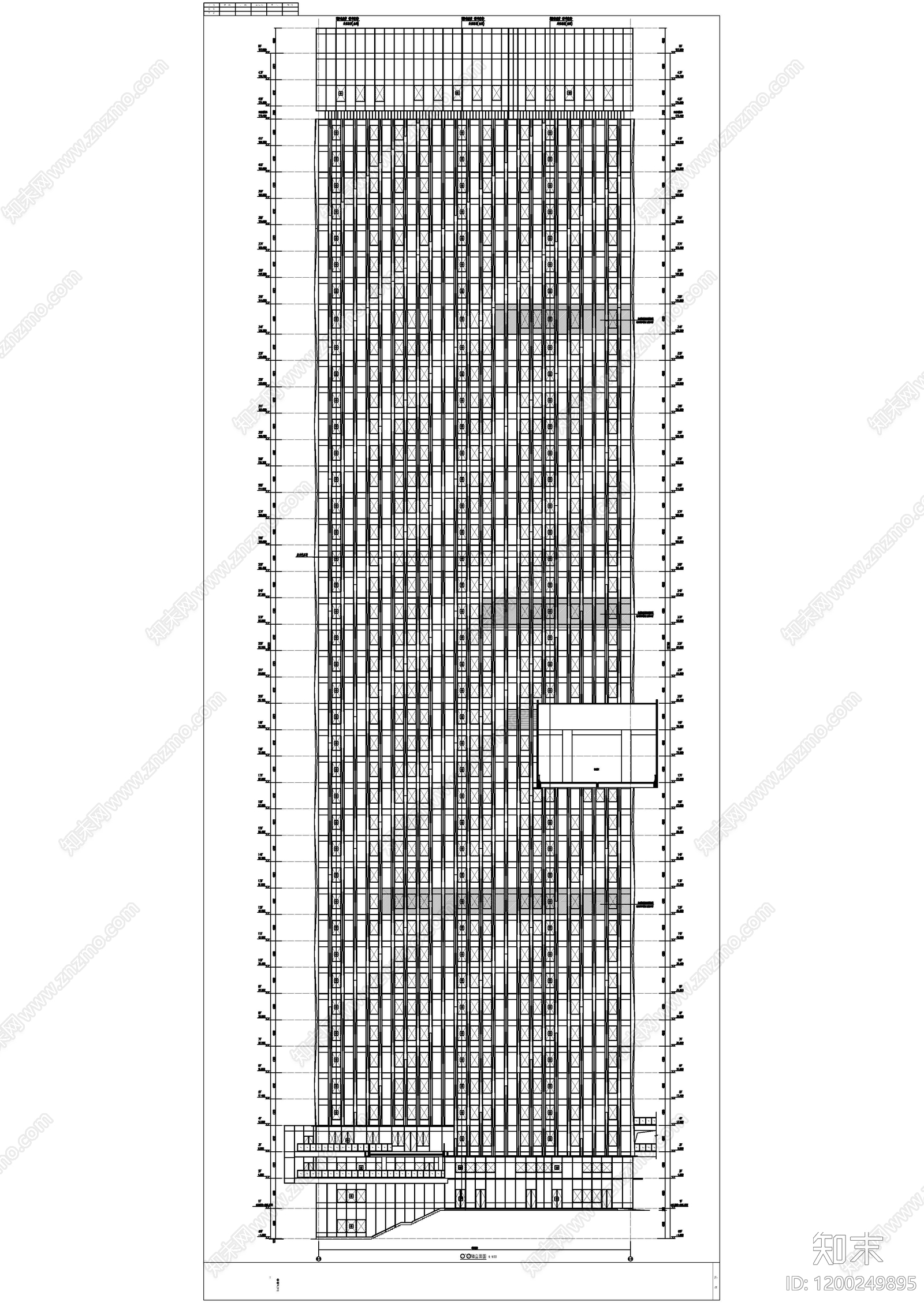 现代办公楼建筑cad施工图下载【ID:1200249895】