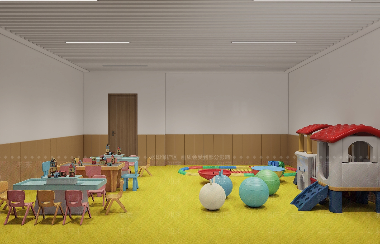 原木幼儿园3D模型下载【ID:1200250348】