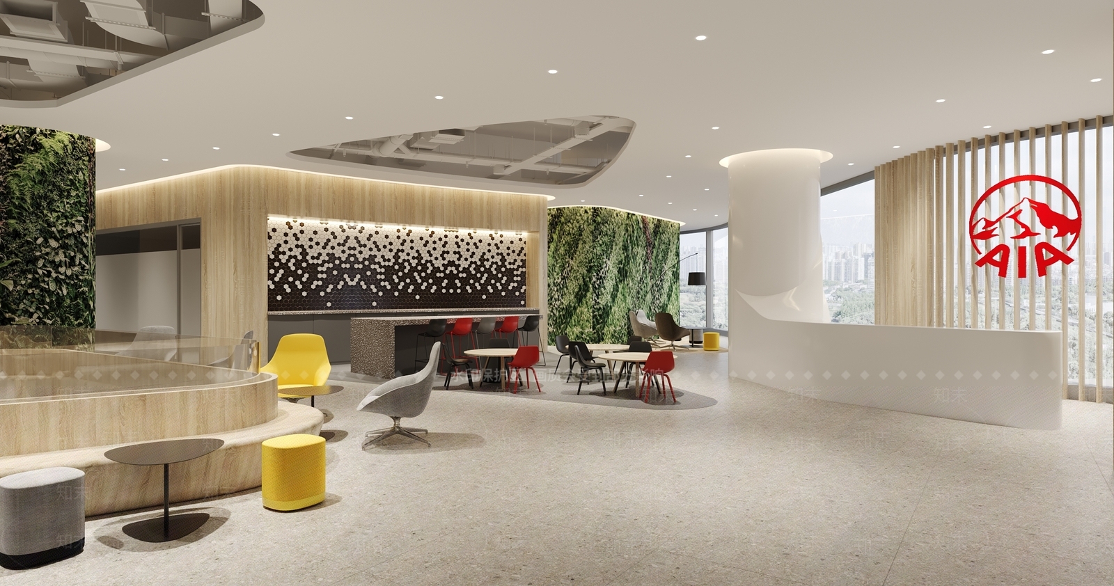 现代轻奢办公大厅3D模型下载【ID:1200251650】