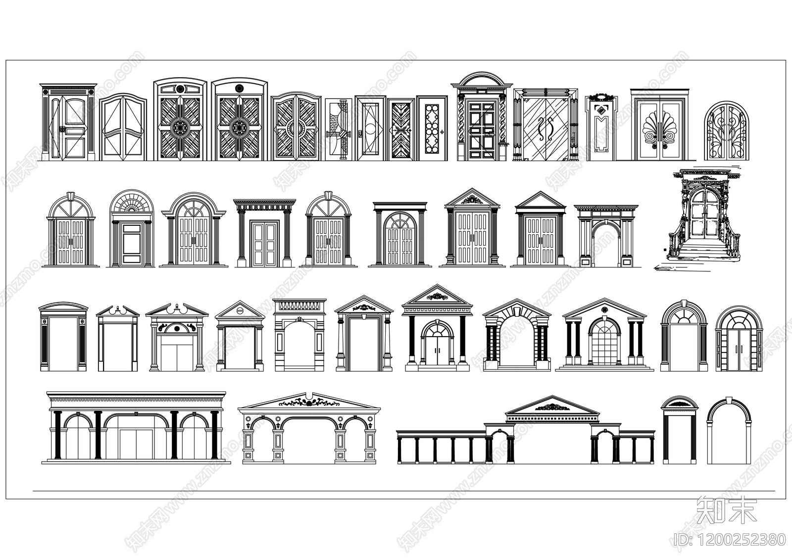 欧式窗施工图下载【ID:1200252380】