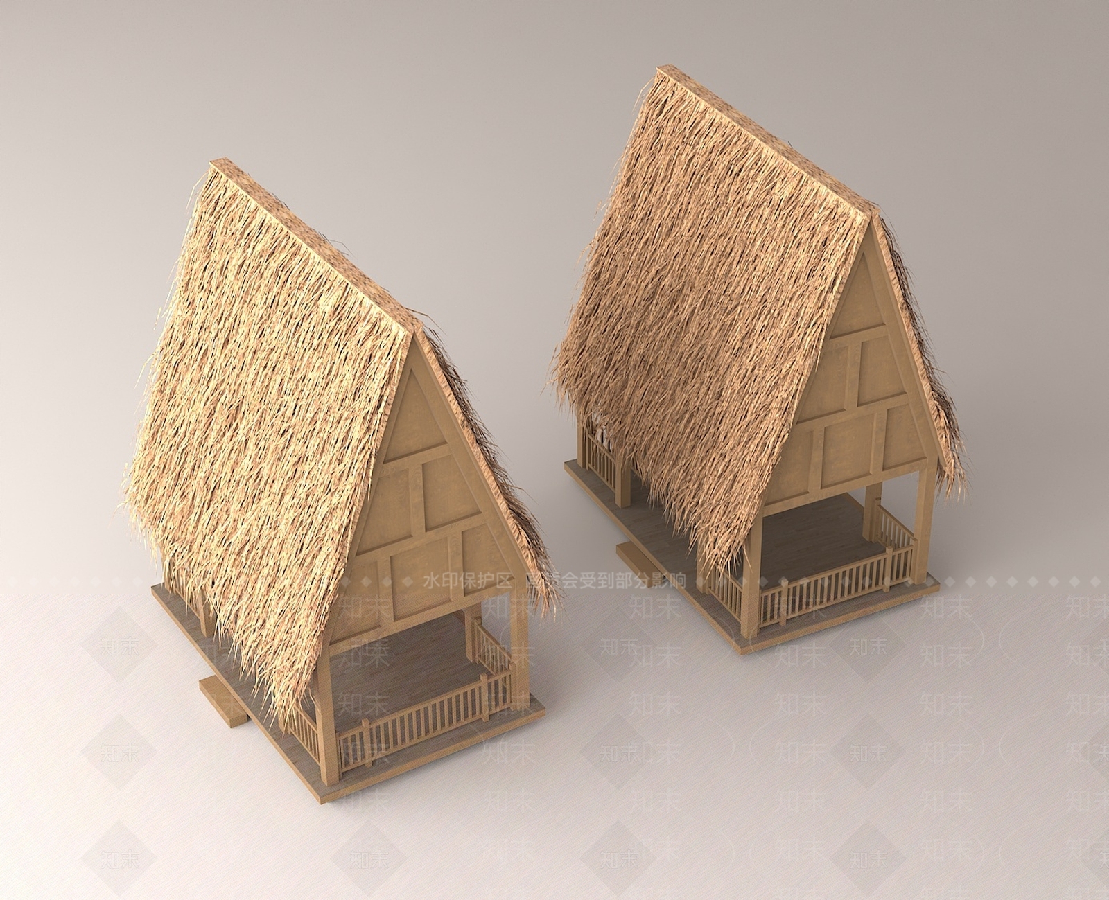 现代中式亭子SU模型下载【ID:1200256835】