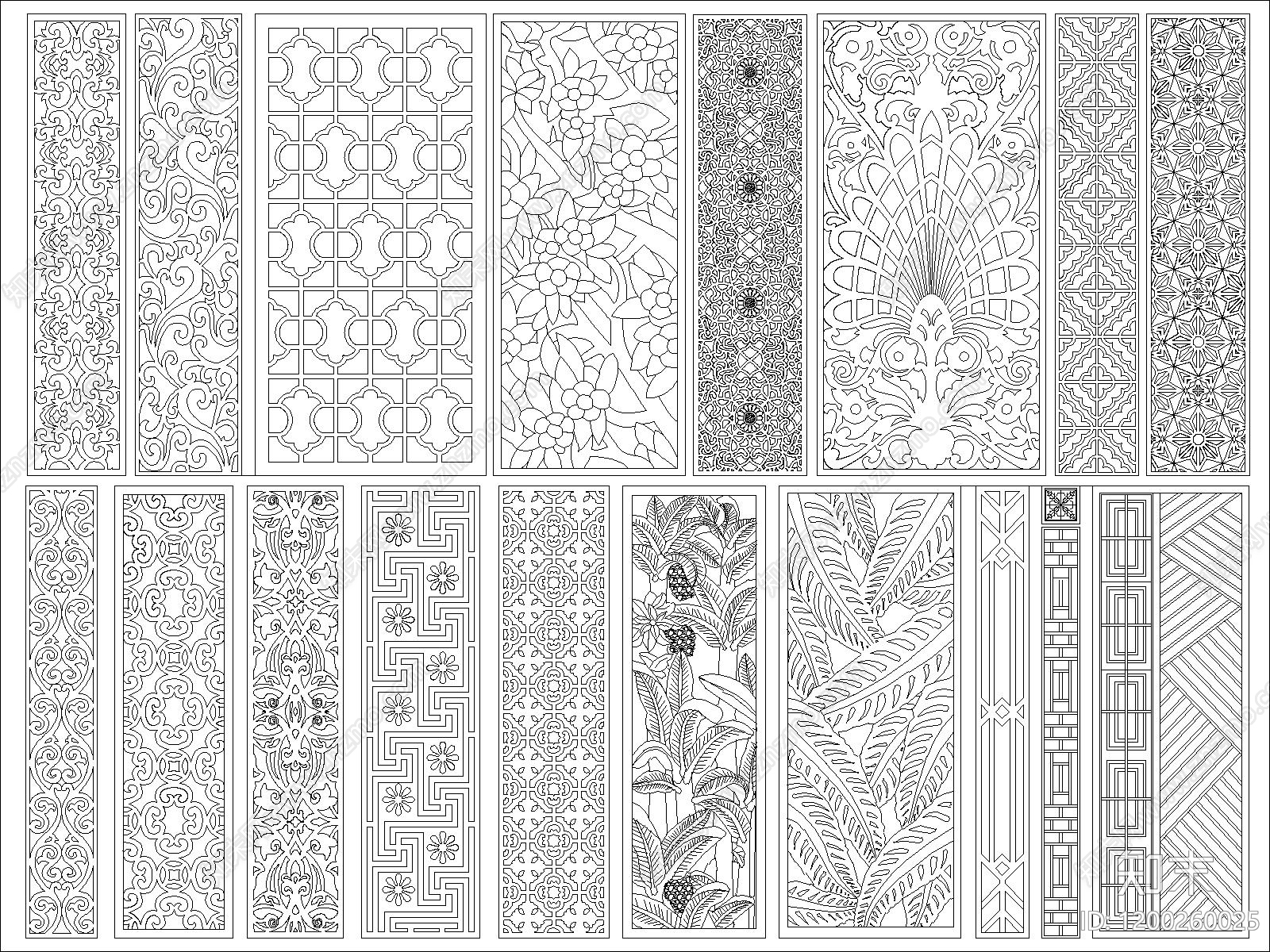 雕花施工图下载【ID:1200260025】