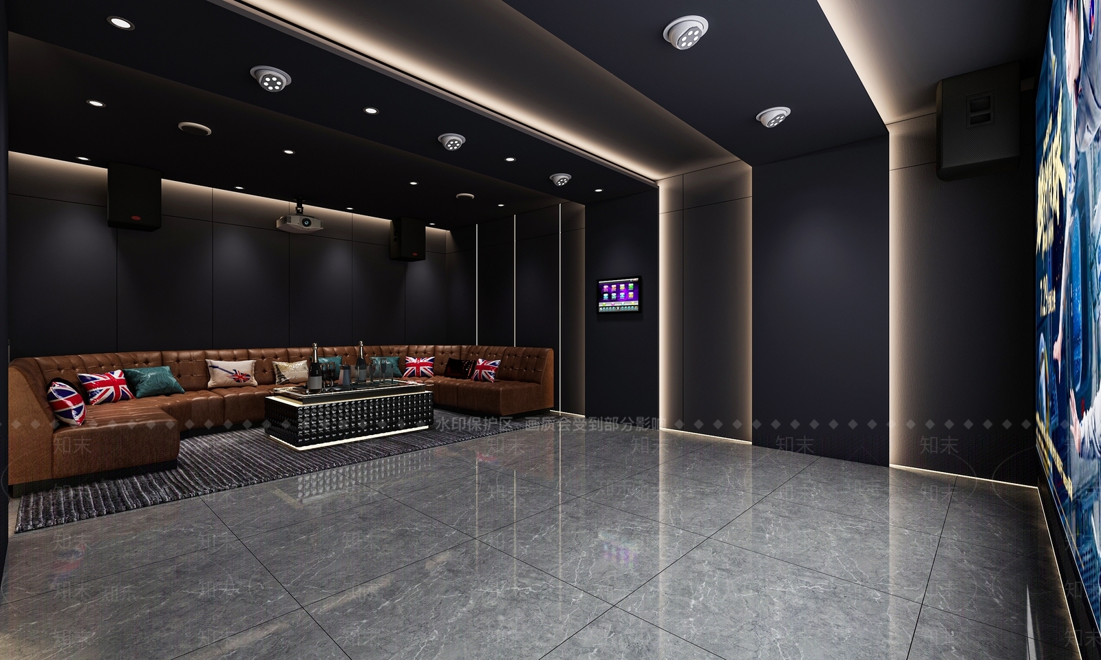 现代影音室3D模型下载【ID:1200261460】