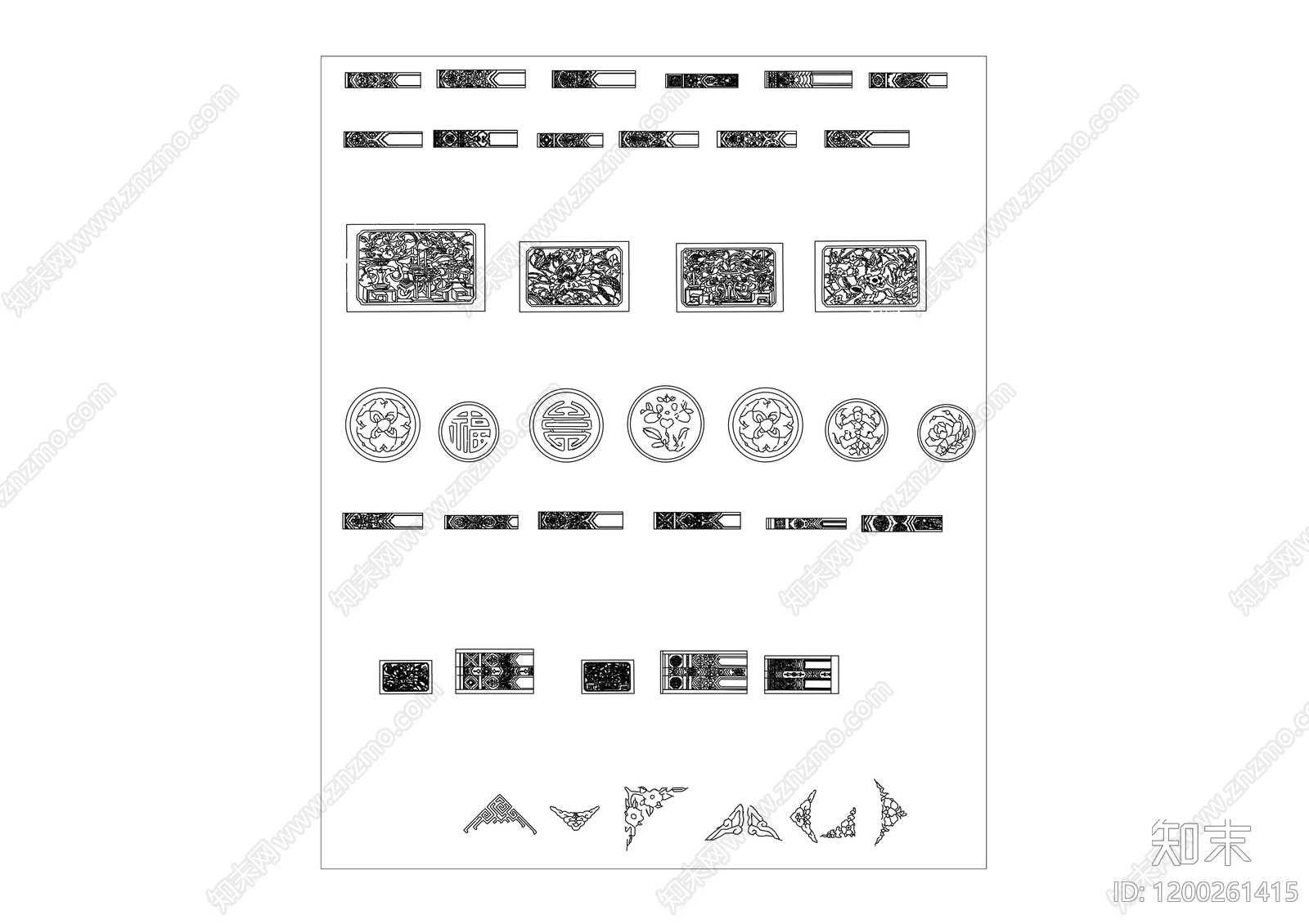 雕花施工图下载【ID:1200261415】
