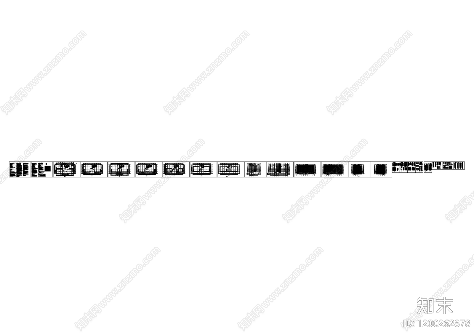 现代办公楼建筑cad施工图下载【ID:1200262878】