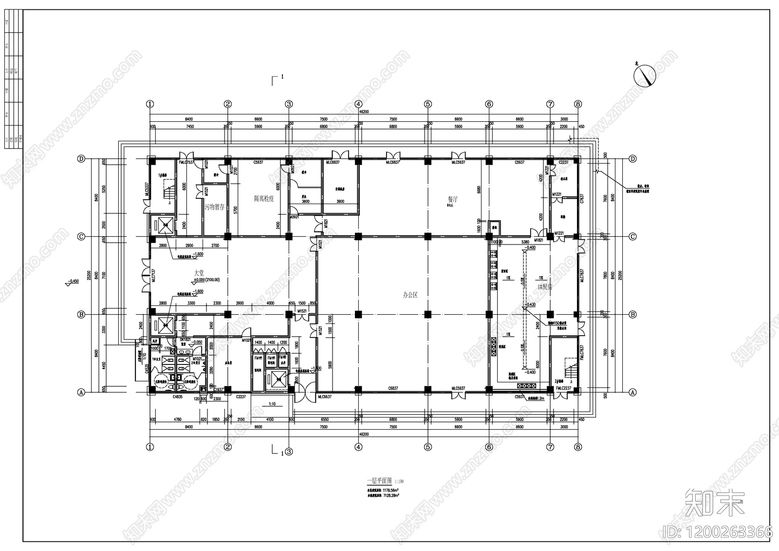 现代简约产业园建筑施工图下载【ID:1200263366】