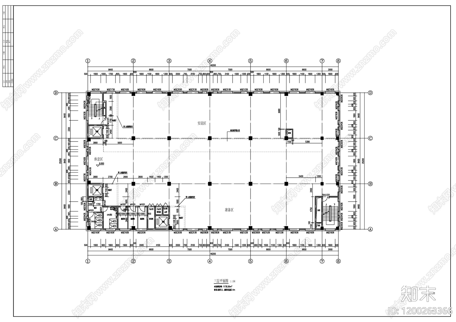 现代简约产业园建筑cad施工图下载【ID:1200263366】