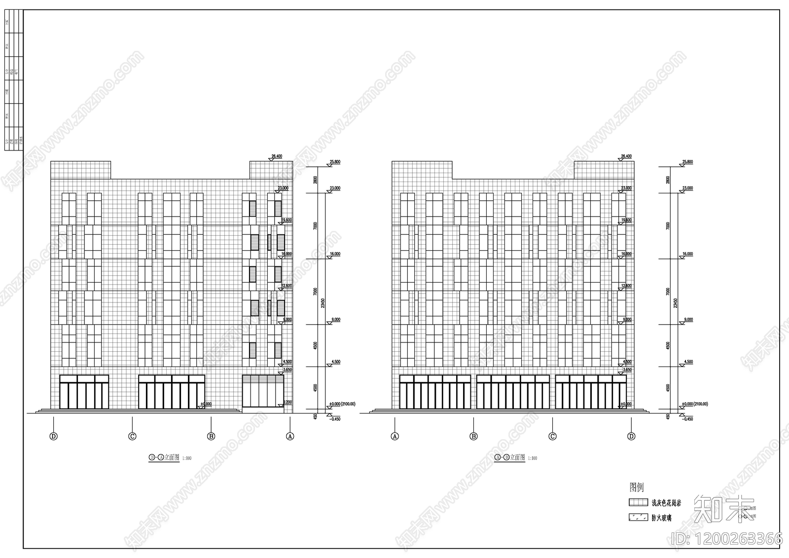 现代简约产业园建筑cad施工图下载【ID:1200263366】