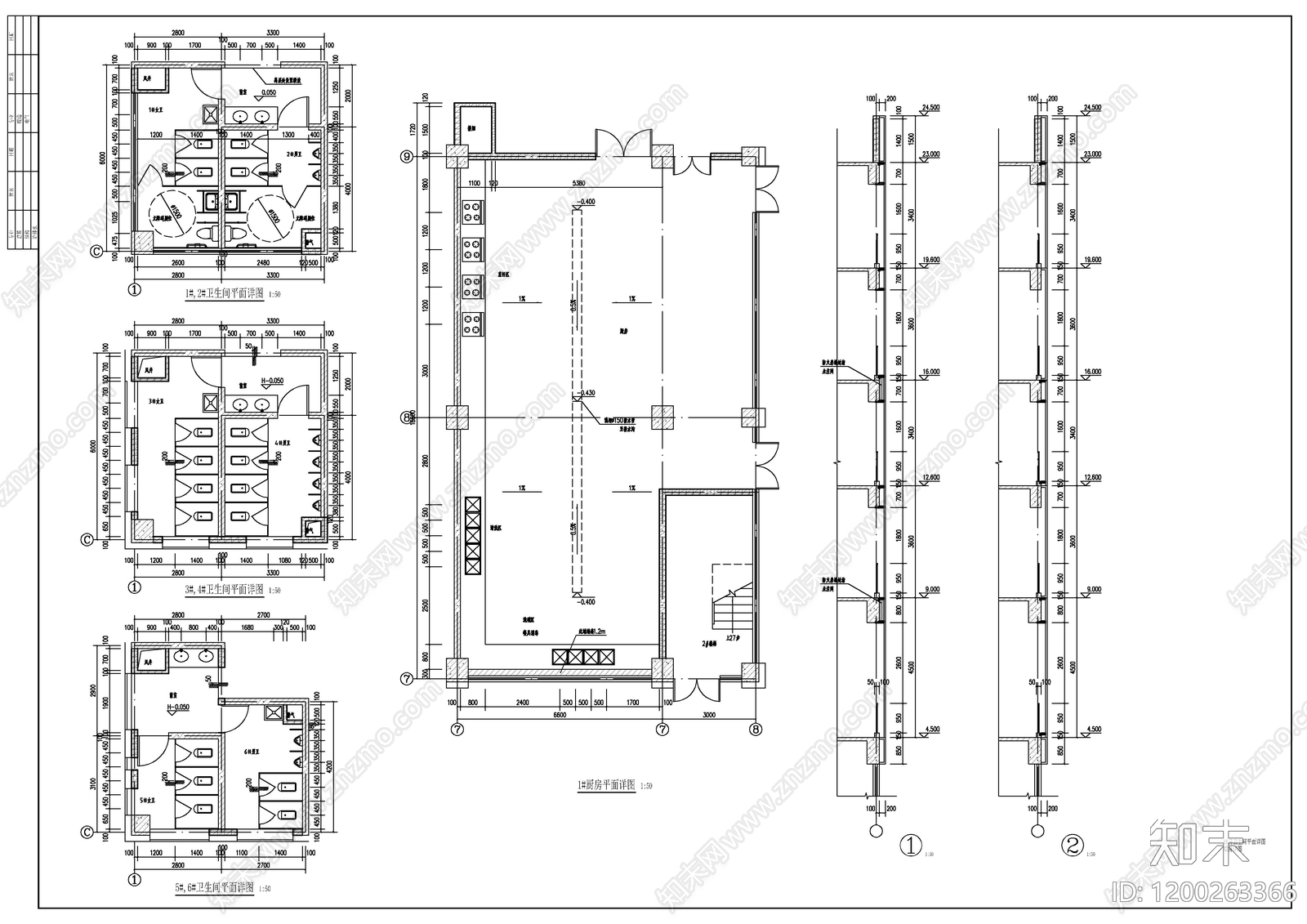 现代简约产业园建筑cad施工图下载【ID:1200263366】