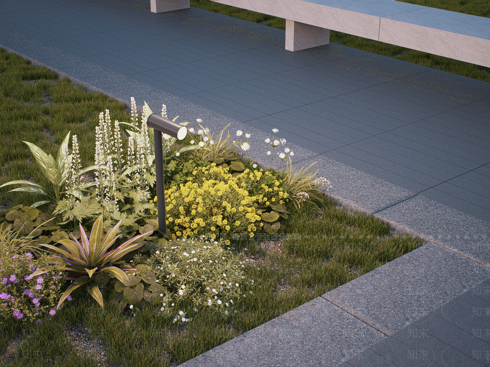 现代简约草坪灯SU模型下载【ID:1200263707】