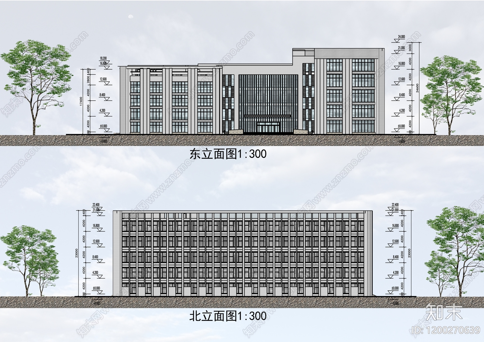 现代简约建筑正立面图下载【ID:1200270639】undefined