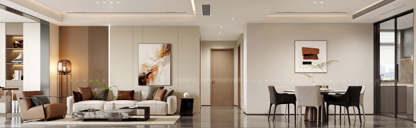 现代家居客厅3D模型下载【ID:1200273208】