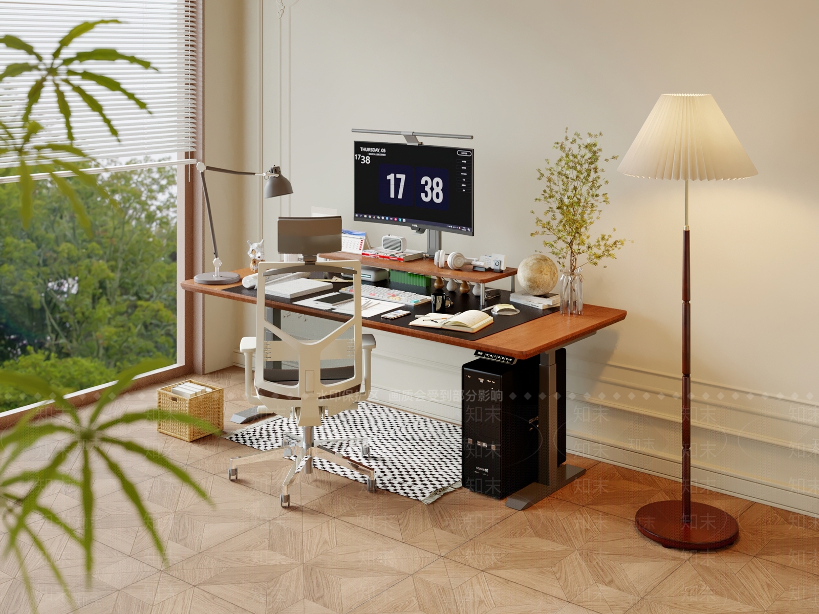 现代书桌3D模型下载【ID:1200278516】