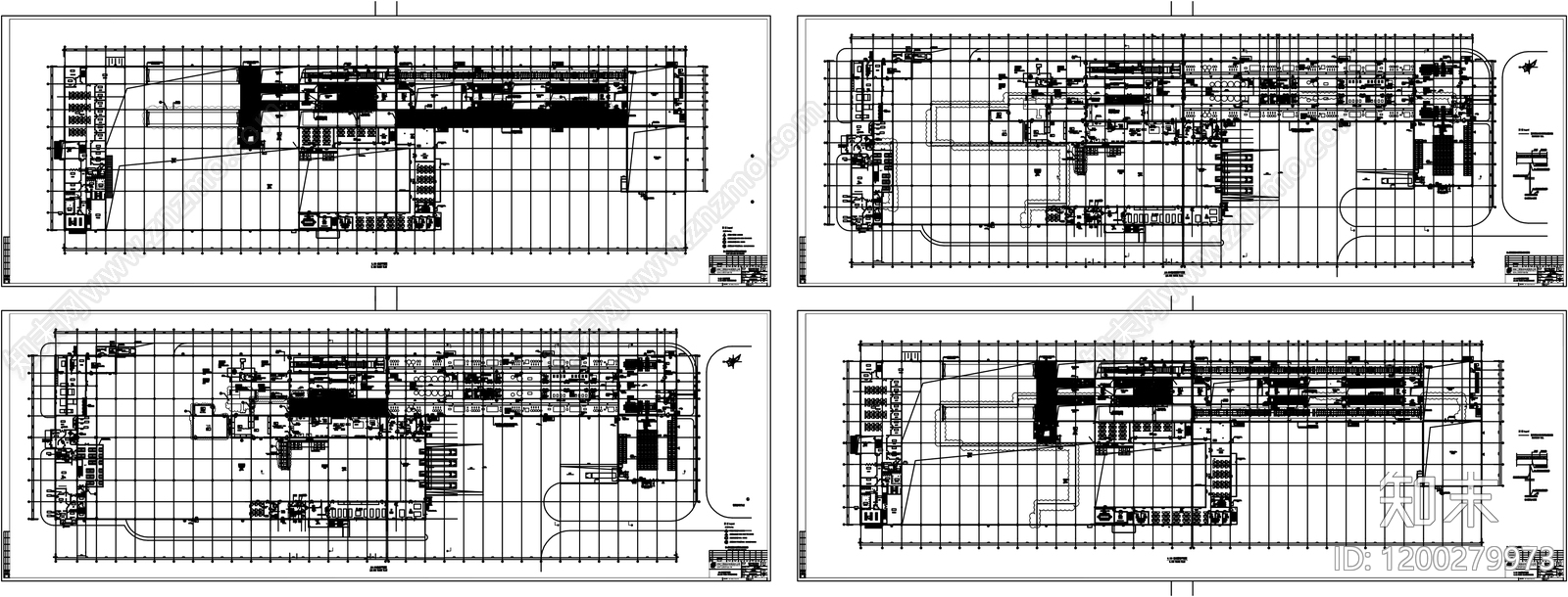 现代产业园建筑施工图下载【ID:1200279973】