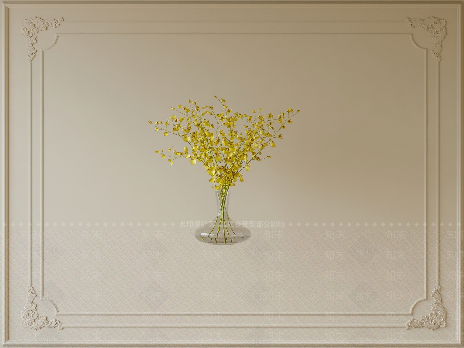现代中古花艺3D模型下载【ID:1200281201】