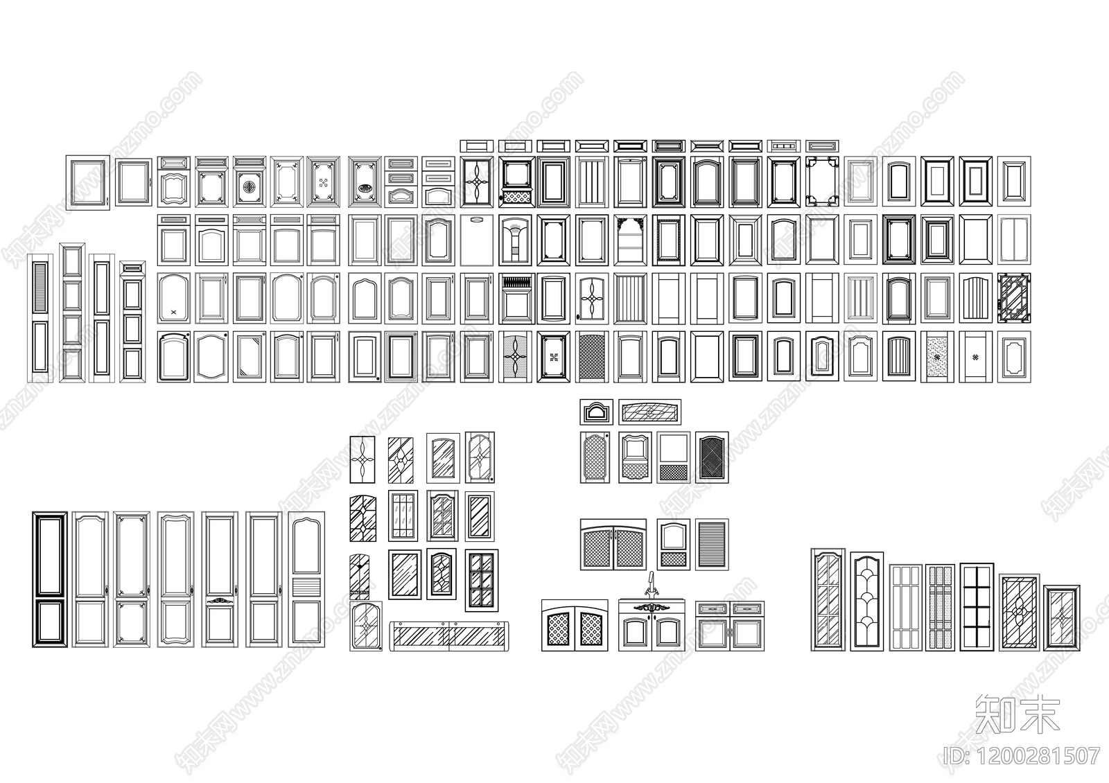 现代家具图库施工图下载【ID:1200281507】