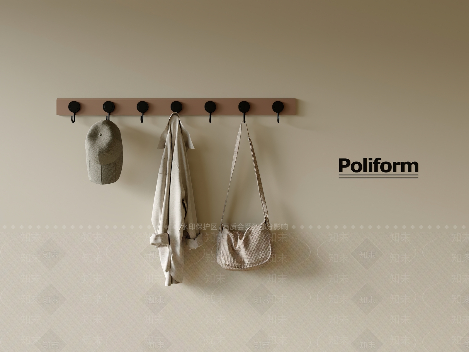 现代衣架3D模型下载【ID:1200282111】