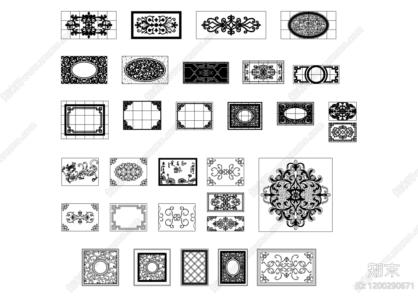 现代地毯施工图下载【ID:1200290671】