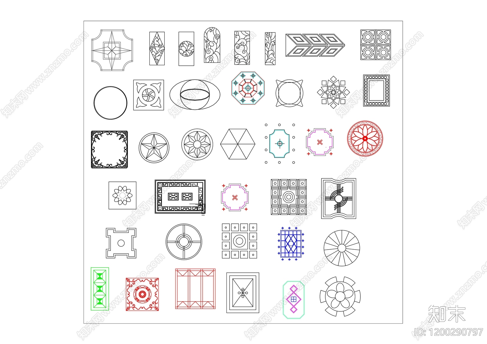 图案铺装施工图下载【ID:1200290797】