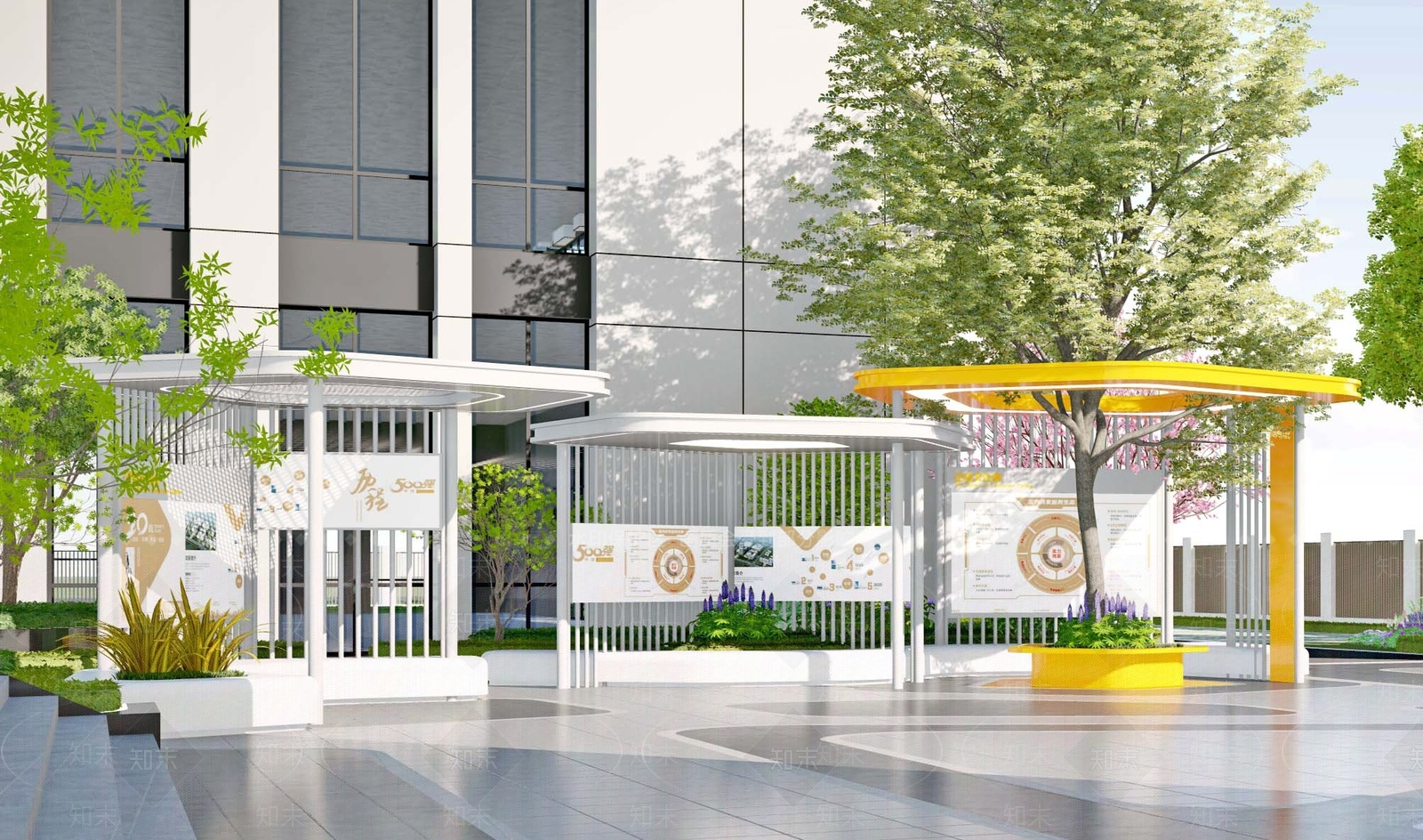 现代廊架SU模型下载【ID:1200296902】